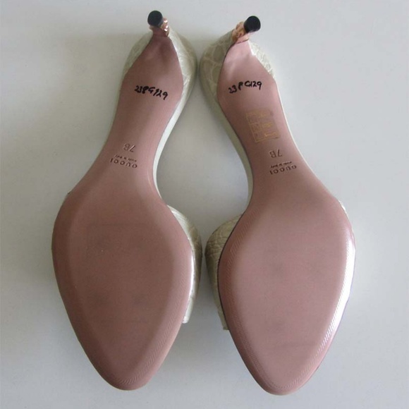 GUCCI Tom Ford alligator bamboo slide sandals 7 B - Picture 3 of 7